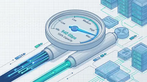 Network speed conversion dashboard for Mbps and MB/s